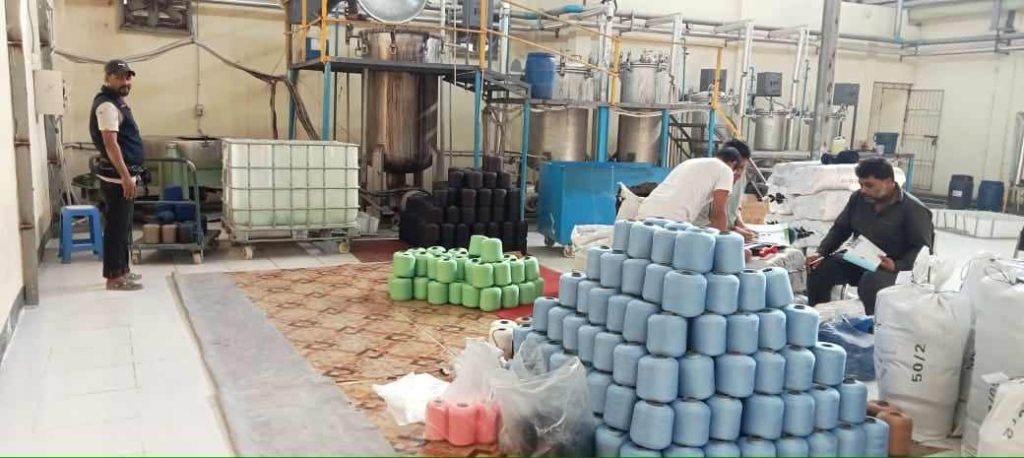 dyed yarn