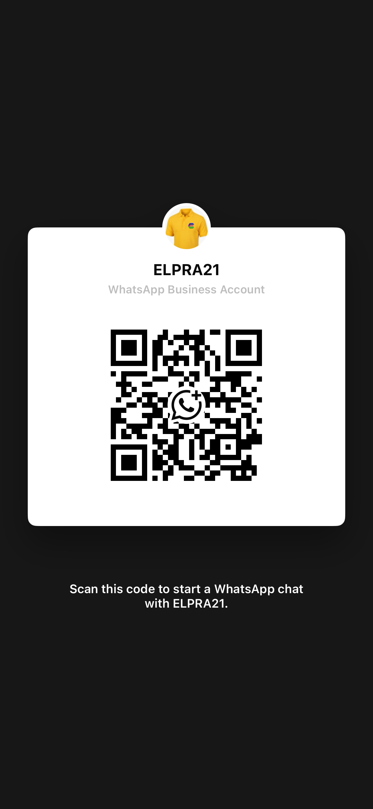 QR CODE ELPRA21 WHATSAPP